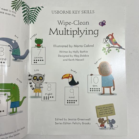 Usborne Multiplying Dividing Wipe Clean Erasable Activity Books Set Of 2 Math - Picture 3 of 15